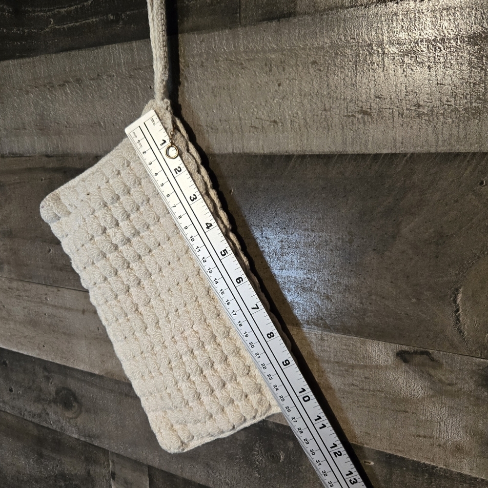 Textured Wristlet Clutch with Wrist Strap - Picture 4 of 5
